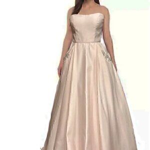 Blondie Nites Dusty rose long formal princess prom homecoming dress size 5